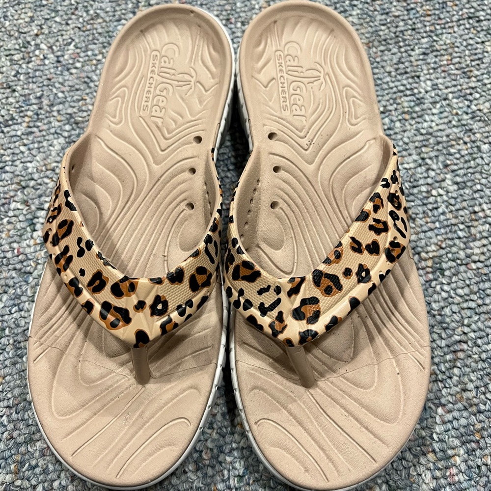 Sketchers Leopard Print Sandals